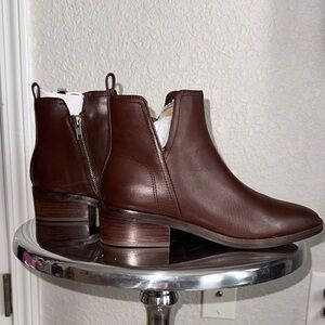 Chelsea & Violet Chocolate Brown Ankle Booties